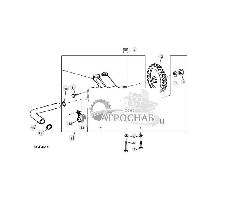Engine Oil Pump (Late Design) (Crankshaft Driven) 